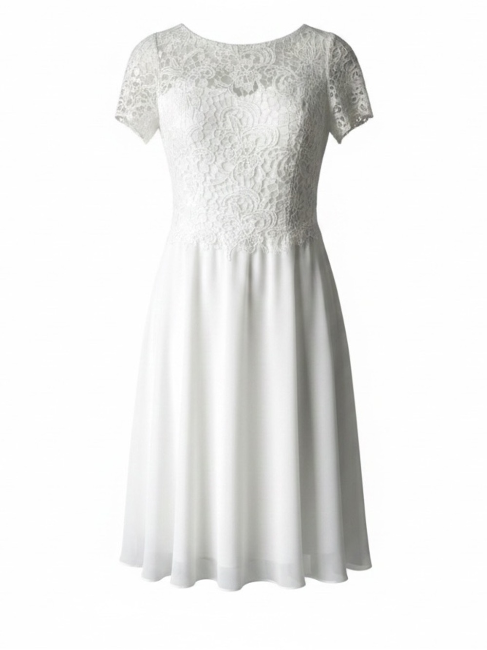 NWT JJs HOUSE Lace Mini Dress Ivory White Size 10